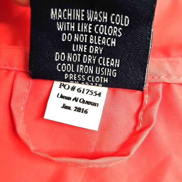 Charles River Unisex 1/4 Zip w/Zip Pocket Light Coral Rain Wear Hoodie Size XXXL - Picture 10 of 10